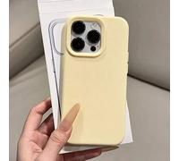 Shein Funda de teléfono de TPU de unicolor amarillo de alta calidad, compatible con los últimos modelos 17/Air/17 Pro/17 Pro Max, también se adapta a 16, 15