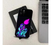 Shein Funda de teléfono del juego KDA Akali LOL-L A compatible con Apple 15, 14, 13, 12, 11, Pro, X, XS, Max, XR, Plus, Mini, funda negra suave - Funda comp