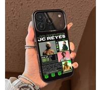 Shein Funda de teléfono J-JC Reyes The KM 33 compatible con 17, 16, 15, 14, 13, 12, 11, Pro, Max, Plus, E, Air, Mini en color negro de TPU, funda compatible