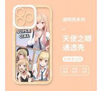 Shein Funda de teléfono Kawaii My Dress-Up Darling para iPhone 16, 15, 14, 13, 12, 11, Xs, Xr, 7, 8, Pro Max, con diseño de anime lindo y protección, compat
