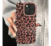 Shein Funda de teléfono magnética con estampado de leopardo marrón de moda, compatible con iPhone 16 15 14 13 11 12 Pro Max Plus, regalo retro para chicas,