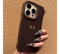 Shein Funda de teléfono personalizada con iniciales y nombre compatible con iPhone 17, 16, 15, 14, 13, 12, 11 Pro Max, con patrón de luna y piel sintética s