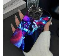 Shein Funda de teléfono plateada a prueba de golpes compatible con LOL-L A-Akali KDA Game para 16/15/14/13/12/11 Pro Max Plus - Compatible con 17 Case, 17 P