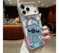 Shein Funda de teléfono transparente con imán y estampado de dibujos animados de Stitch. Cubierta acrílica lujosa y resistente a los golpes para iPhone 17 P