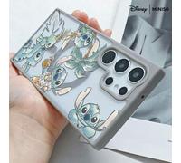Shein Funda magnética transparente para teléfono con diseño de Stitch y Scrump de Disney en estilo vintage, para Samsung S26 Ultra/S26 Edge/S26 Plus/S26/S25