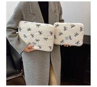 Shein Funda para portátil con diseño de lazo de 11 a 13 pulgadas, a prueba de golpes, con bolsillo de almacenamiento, compatible con MacBook, iPad Air, Pro