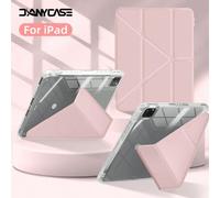 Shein Funda protectora básica de pantalla rosa DANYCASE, estuche plegable transparente de protección compatible con iPad A16 2025, Air 11/13, M2/M3, Pro 11/
