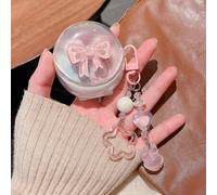 Shein Funda protectora con lazo 3D degradado + colgante lindo para OPPO Enco Air3/R2, OPPO Enco Air4/FREE4/Buds4Pro/R3Pro Auriculares inalámbricos, OPPO Air