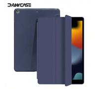 Shein Funda protectora de color azul sólido con pliegue triple DANYCase básica compatible con iPad A16, Air 11/13, M3 2025, Mini 7, A17, Pro 2024, Air 11/13