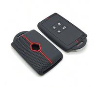 Shein Funda protectora de silicona con diseño de panal de abeja para llavero de Renault Koleos Kadjar 2017, protección para llave inteligente