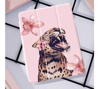 Shein Funda protectora para tableta con estampado de leopardo y floral, compatible con Apple iPad 10.2", Apple iPad Pro 11" 2021/2020/10th Gen, iPad Mini 4/