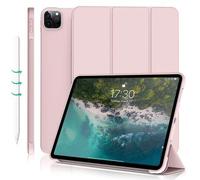 Shein Funda protectora plegable inteligente a prueba de caídas ultradelgada compatible con Apple 9th/10th Gen, color rosa sólido, regalo de primavera para a