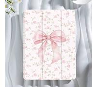 Shein Funda protectora suave con lazo floral rosa, compatible con iPad 9.7/10.2/10.5/10.9/12.9/Pro 11 (10a generación), Galaxy Tab S6 Lite 10.4", Kindle Pap
