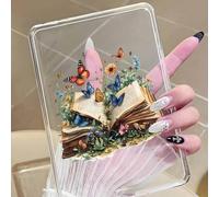 Shein Funda protectora transparente con diseño de libro, mariposa y flor compatible con Kindle Paperwhite 12th Gen 2024, Kindle 11th Generation-2024 Release