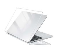 Shein Funda protectora transparente para MacBook, cubierta protectora de plástico duro y resistente para Air y Pro - Transparente