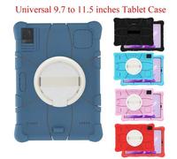 Shein Funda protectora universal para tableta de 9.7" a 11.5" con asa de mano giratoria de 360°, a prueba de golpes, incluye bolígrafo stylus, carcasa prote