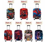 Shein Fundas protectoras de maleta de Spider-Man, fundas protectoras de maleta reforzadas en varios tamaños, fundas antipolvo para maletas, barras de tracci