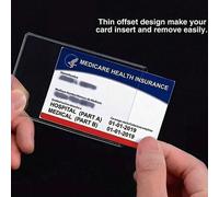 Shein Fundas protectoras de Medicare de PVC transparente, impermeables, para tarjetas médicas, de social, fundas de vinilo transparente de plástico para s,