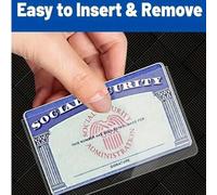 Shein Fundas protectoras de Medicare de PVC transparente, impermeables, para tarjetas médicas, de social, fundas de plástico de vinilo transparente para ta