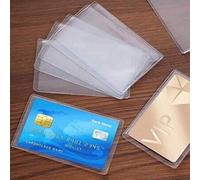 Shein Fundas protectoras para tarjeta de Medicare, tarjetas de crédito, tarjetas de social y de negocios, de PVC transparente y a prueba de agua, cubiertas