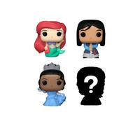 Shein Funko Bitty POP! Disney Princesa - Ariel 4 Paquete Incluye Ariel, Mulan, Tiana, And A Mystery Figure Y Una Mini Figura Misteriosa De Sorpresa - 2.3 Cm