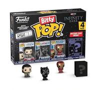Shein Funko Bitty Pop Marvel Studios The Infinity Saga Paquete de 4 Figuras de Vinilo Miniatura con Estantería Apilable y Figura Misteriosa, Colección Colec