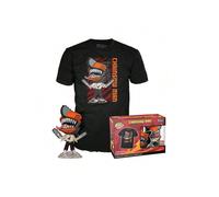 Shein FUNKO Pop! & tee: CSM - Chainsaw Man Leaping - Large - Camiseta, Franela - Ropa con Figura de Vinilo Coleccionable - Idea de Regalo - Juguetes y Camis