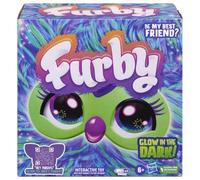 Shein Furby Edición Galaxy, brilla en la oscuridad, 15 accesorios de moda, juguetes de peluche interactivos para niñas y niños de 6 años y talla grande, act