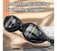 Shein Gafas de natación profesionales antiempañantes e impermeables, correa ajustable, lente curva de amplio campo de visión, protección UV, gafas de nataci