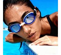 Shein Gafas de natación unisex tipo jet, gafas de natación de lente plana para entrenamiento de natación, ocio y viajes, moda