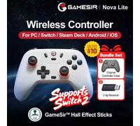 Shein Gamepad para PC compatible con 2 controlador Nova Lite Joysticks para Switch Steam Deck Android IOS Teléfono móvil Windows con joysticks de efecto Hal