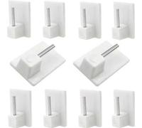 Shein Ganchos autoadhesivos para cortinas - Ganchos de plástico sin taladro, con respaldo adhesivo resistente, diseño moderno, adecuados para cortinas, barr