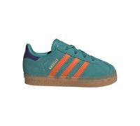 Shein Gazelle Comfort Closure Elastic Laces Kids Sneakers Pure Teal / Impact Orange / Collegiate Purple JR5940