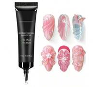 Shein Gel escultórico 3D de 15ML para uñas, pegamento de uñas de gel súper fuerte para decoración de uñas 3D, purpurina y gemas, necesita curado con luz UV/