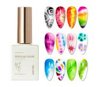 Shein Gel Transparente Que Florece, Esmalte De Uñas Para Arte De Uñas Con Lámpara Uv Led Con Efecto De Extensión, Pintura En Gel De Mármol Para Uñas Con Dis