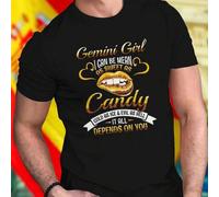 Shein Gemini Girl I Can Be Mean As Sweet As Candy Cold As Ice Evil As Hell Camiseta Hombre Moda Divertida Creativa Juvenil Casual Regalo Original Estilo Úni