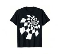 Shein Geometric Art T-ShirtRetro Printed T-Shirt Of The Era Fashion Casual T-Shirts Are The Focus Of Summer Parties Printed T-Shirts_MZCN TRADING LIMITED