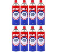 Shein GHL - Pack de 8 Cartuchos de Gas Butano Qbak - Recambio Gas Propano para Cocina Portátil, Hornillo, Soplete, Soldador, Camping | Cartucho desechable -