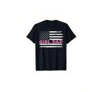 Shein Girl Dad Father's Day Dad Daughter, Dad Of Girls Outnumbered T-Shirt, 100% Cotton, Birthday, Valentine's Day, New Year Gift, Suitable For Men, Women,
