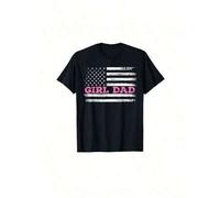 Shein Girl Dad Father's Day Dad Daughter, Dad Of Girls Outnumbered T-Shirt, 100% Cotton, Birthday, Valentine's Day, New Year Gift, Suitable For Men, Women,