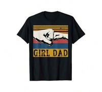Shein Girl Dad Men Father Of Girls Fathers Day Vintage T-ShirtFun American Cartoon T-Shirt