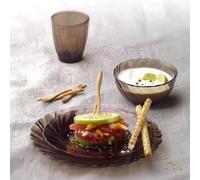 Shein GLASSEA - Juego de 6 Platos Duralex Creole Beau Rivage | Plato Llano 23.5 cm / Plato Hondo 21.5 cm | Vajilla de Vidrio Resistente para Cocina, Comedor