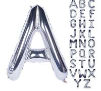 Shein Globo con letra de 40 pulgadas para decoración de cumpleaños, graduación, Año Nuevo, aniversario. Alfabeto de la A a la Z en color plateado para decor