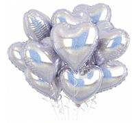 Shein Globo de aluminio con forma de corazón de 18 pulgadas, para decoración de bodas, cumpleaños, fiestas de propuesta, vuelta al colegio, Día de San Valen