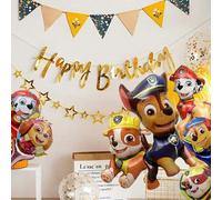 Shein Globo de aluminio con forma de Paw Patrol, globo de aluminio con forma de Paw Patrol, globo decorativo de cumpleaños con diseño de perros de la patrul