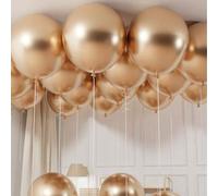 Shein Globo de fiesta de látex gigante de 35g color oro champán metálico - Globo redondo grande de 36 pulgadas con helio color oro champán, adecuado para de