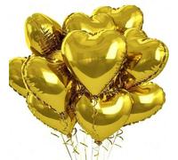 Shein Globo de helio con forma de corazón de 18 pulgadas de aluminio para decoración de boda, cumpleaños, propuesta, fiestas y Navidad