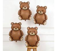 Shein Globo de oso marrón mate grande, globo de oso de dibujos animados, globo de juguete para niños, regalo de cumpleaños, fiesta, Día de la Madre, decorac