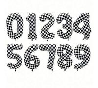 Shein Globos con números del 0 al 9, globos de aluminio grandes que se inflan por sí solos con números del 0 al 9, globos de helio digitales pastel número 5