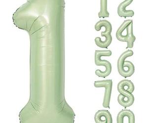 Shein Globos con números del 0 al 9, globos de aluminio grandes que se inflan por sí solos con números del 0 al 9, globos de helio digitales pastel del núme